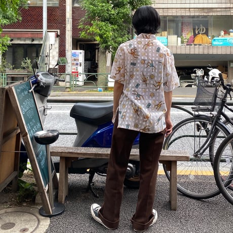 [USED] シースルー 総柄ブラウス