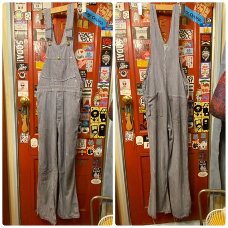 [USED]  "OshKosh B'gosh" ヒッコリーOVERALL