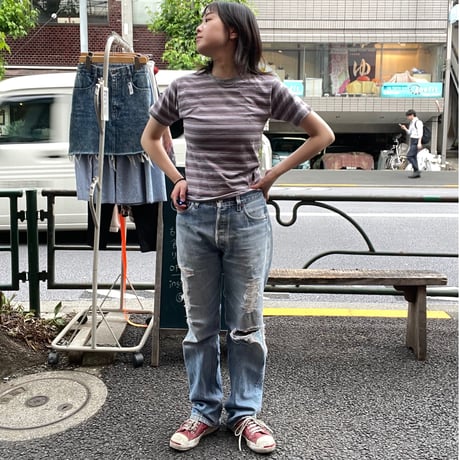 [USED] ボーダー チビtee