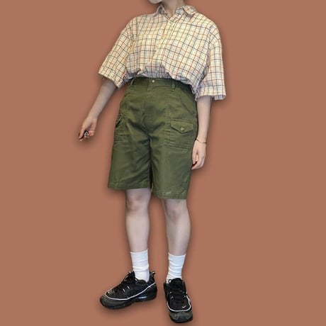 [USED]90‘s "Eddie Bauer" チェックB.Dシャツ