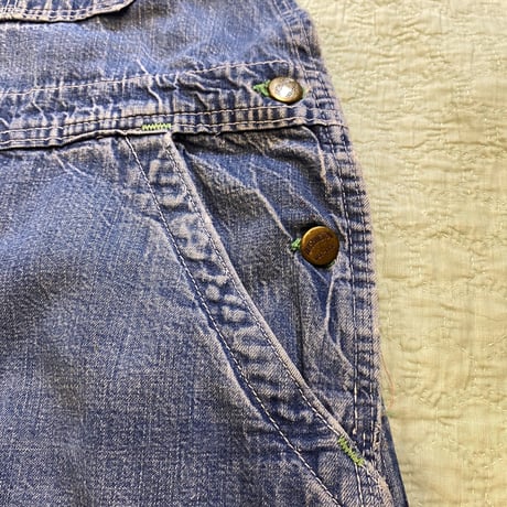 [USED]  60's "WASHINGTON DEE-CEE" DENIM OVER ALL