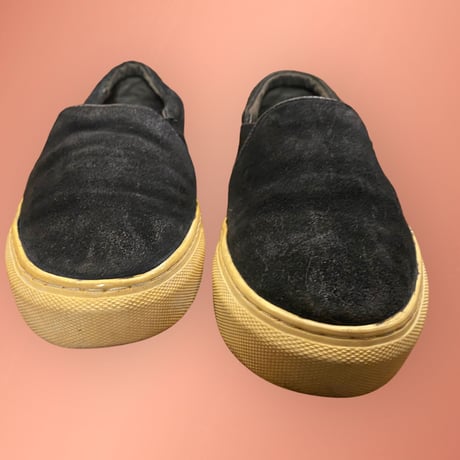 [USED] BLACK SUEDE SLIP ON