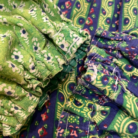 [USED]  vintage ファブリックロングワンピース