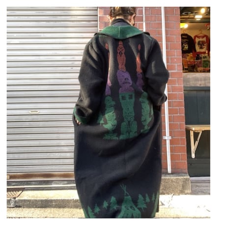 [USED] ラグ風　ロングコート