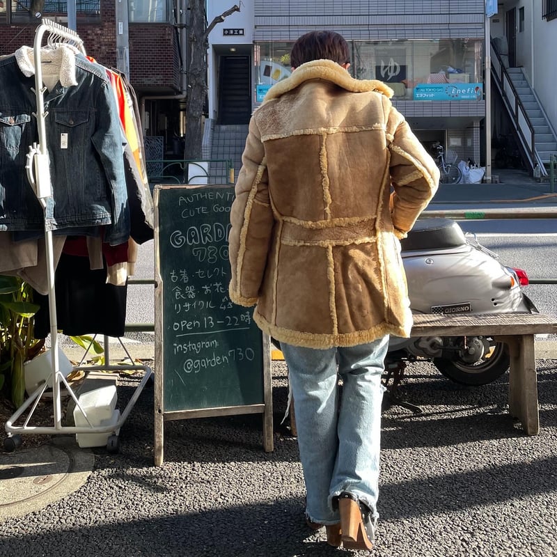 希少✨80S Schott ムートン ウエスタンヨーク ボア ランチジャケット 80s USA製 Schottショット ボアライナー スエード ランチコート