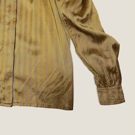 [USED] LANVIN NO-COLLAR SILK SHIRT！