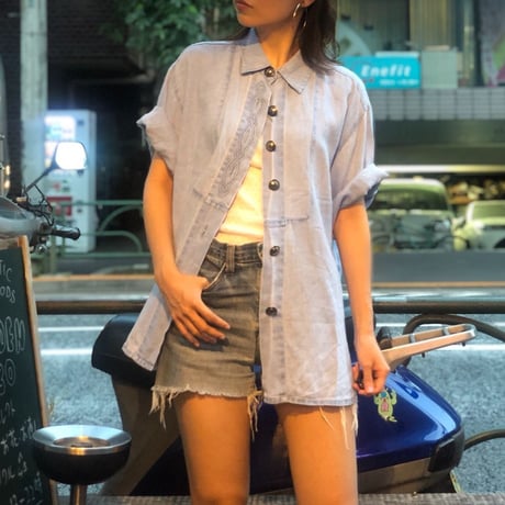 [USED]  折柄入り♡EURO リネンshirts jkt