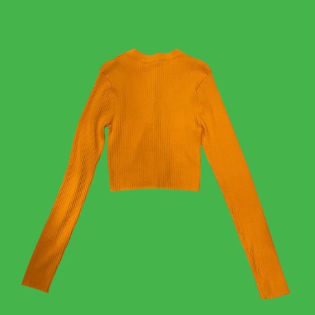 [USED]オレンジ🧡 リブトップス