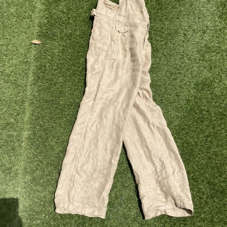 [USED] LINEN オーバーオール