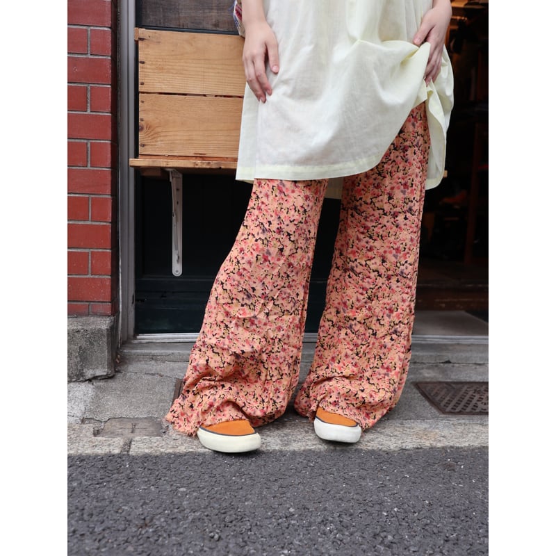 USED] レーヨン フレア パンツ orange | garden730