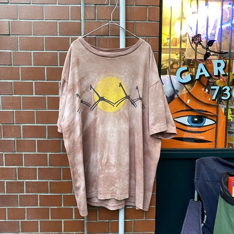 ［USED］アフリカの夕陽とキリン　タイダイTee♡