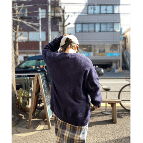 [USED] シンプル NAVY ニットカーディガン