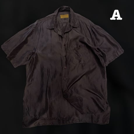 [USED] BLACK SILK SHIRTS