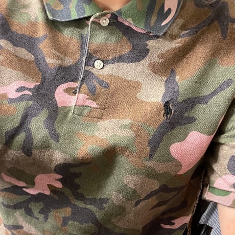 [USED] POLO Ralph Lauren camo ポロtee