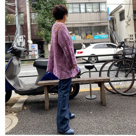 [USED] 鍵編みニットカーディガン