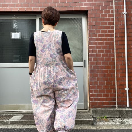 [USED] ボタニカル柄🌼COTTONサロペット