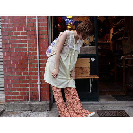 [USED] レーヨン フレア パンツ orange