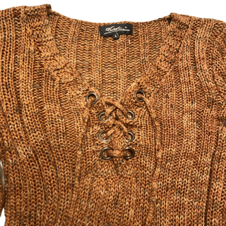 [USED]autumn color レースアップKNIT