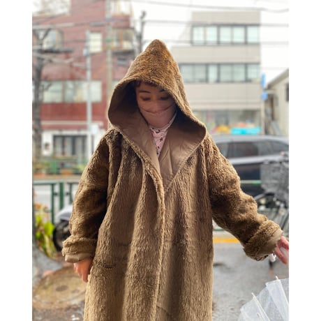 [USED] vintage ボアロングコート made in  FRANCE.