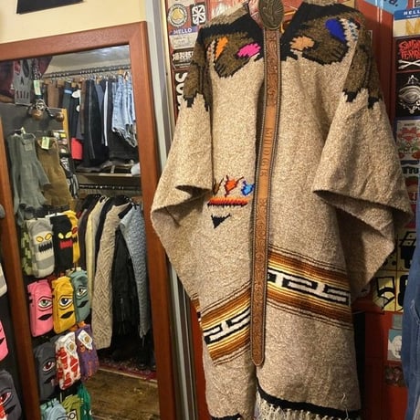 [USED] メキシカンラグ ポンチョ 188×97cm