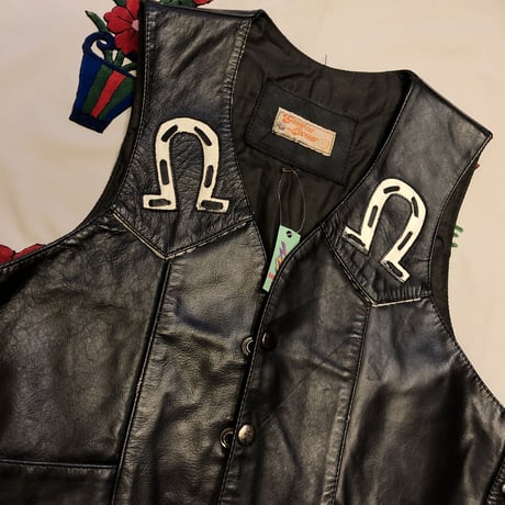 [USED] REAL LEATHERのCOWベスト