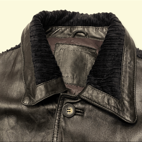 [USED] LEATHER×CORDUROY♡ LONG JKT