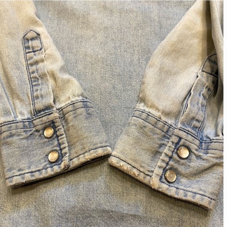 [USED] Wrangler ノーカラー   デニムシャツ