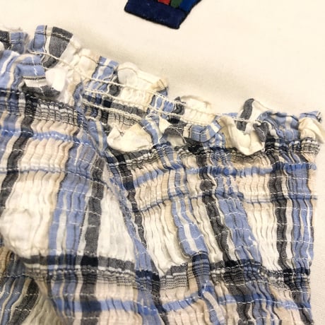 [USED] チェック柄シャーリングベアTOP♡