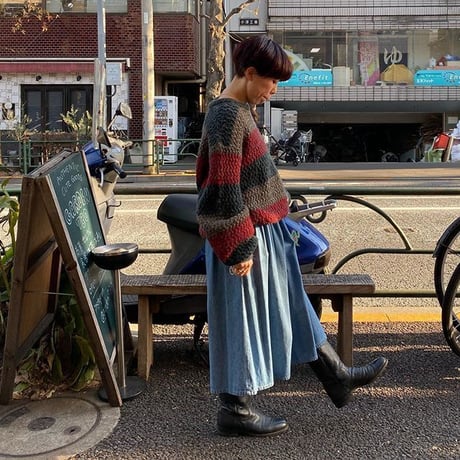 [USED] フロントボタンデニムSKIRT♡