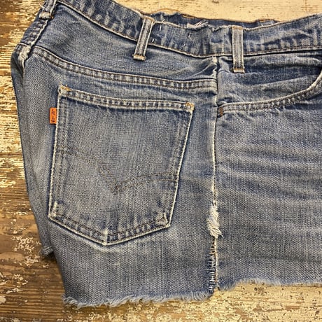 [USED] LEVIS "BIG E"  CUTOFF DENIM / W30 USA