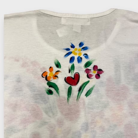 [USED] 花束イラスト💐Tシャツワンピース