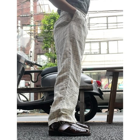 [USED] Ralph Lauren  SILKチェックタックパンツ