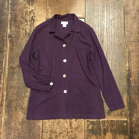 [USED]やわらか〜 purple SILK シャツ