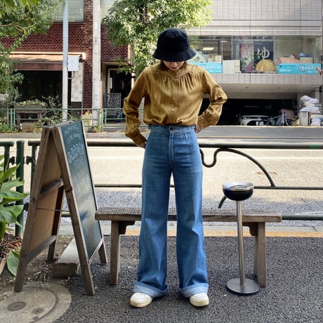 [USED] LANVIN NO-COLLAR SILK SHIRT！