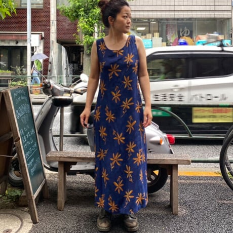 [USED] 花柄レーヨンワンピース