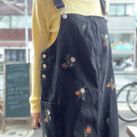 [USED]刺繍💐サロペット