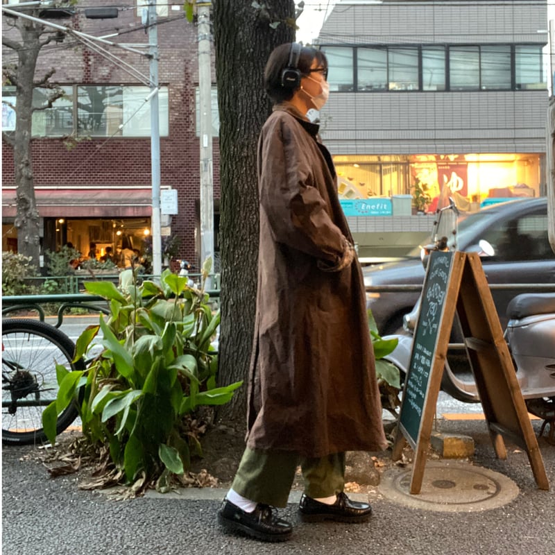 超ロング オイル コート 高品質 オイルド コットン Oiled Waxed USED] UK オイルド LONG コート | garden730