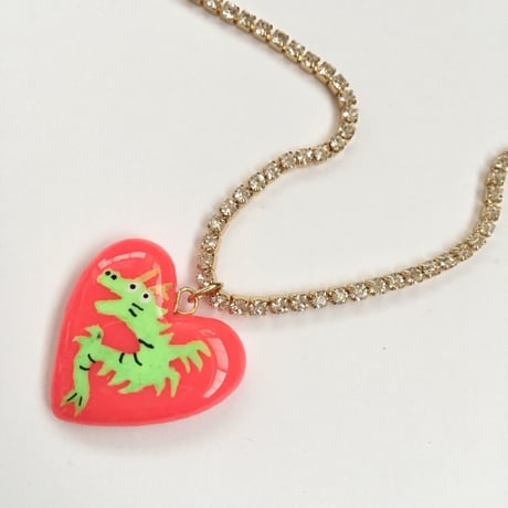 [BENICOTOY] DRAGON ラインストーン ネックレス