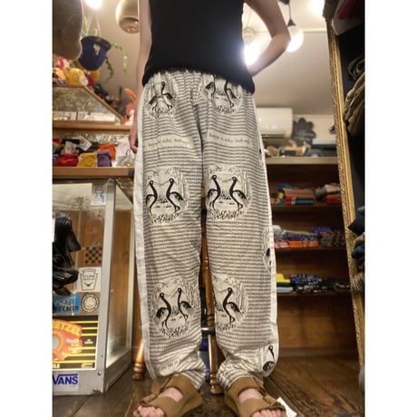 [USED]鳥柄パンツ