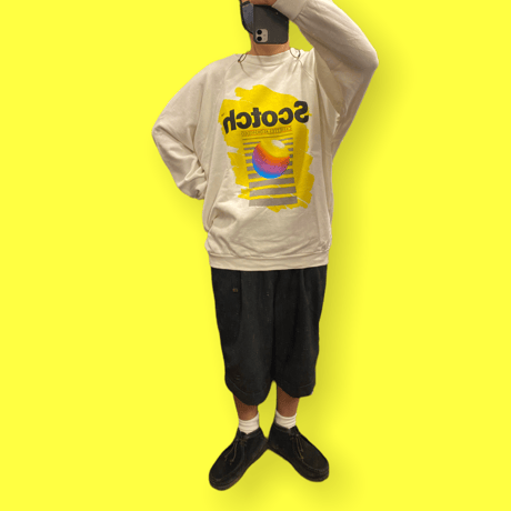 [DEADSTOCK] good print！80's "Scotch™️ " SWAET