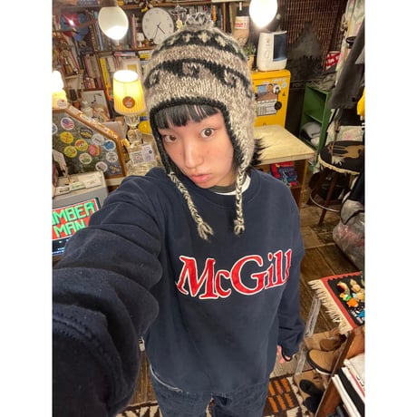 [USED] WOOL🐑耳あてニット帽
