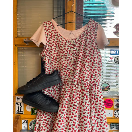 [USED] かわいい花柄 POLYワンピ