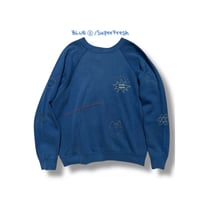 [HILITE STORE] ハンドメイド刺繍SWEAT/ブルー②