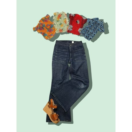 [USED] 総柄 POPCORN TOPS
