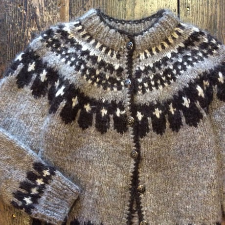 [USED] Wool ノルディック柄 カーディガン