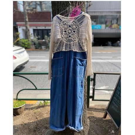 [USED] クロシェット網 ボレロカーディガン