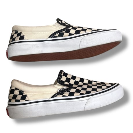 [USED] VANS CHECKER SLIP-ON / US6h