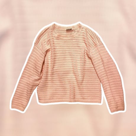 [USED] 透かし編みPINKニット