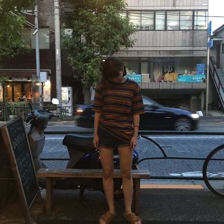 [USED]パイル地！ボーダーTEE