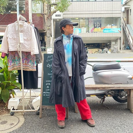 [USED] BLACK NYLON COAT